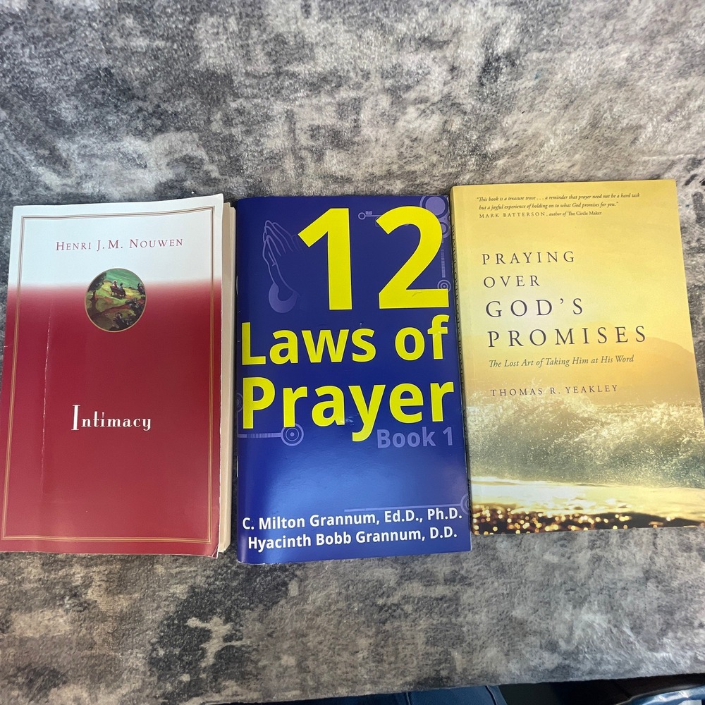 Christian Book Lot Henri Nouwen Intimacy 12 Laws of Prayer God's Promises 3pk
